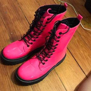Thick biker boots